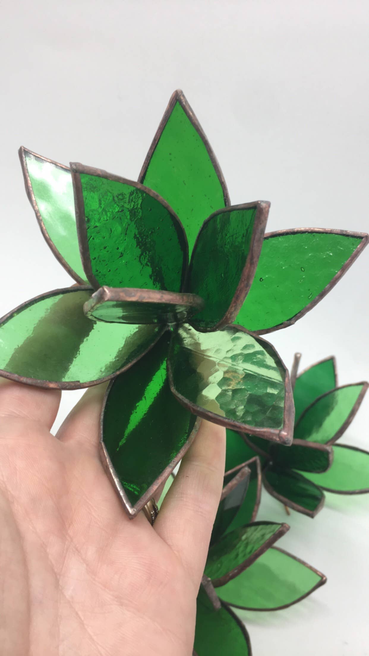 Stained Glass Succulent Plant Sculpture | Torch + Kiln